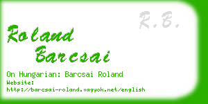 roland barcsai business card